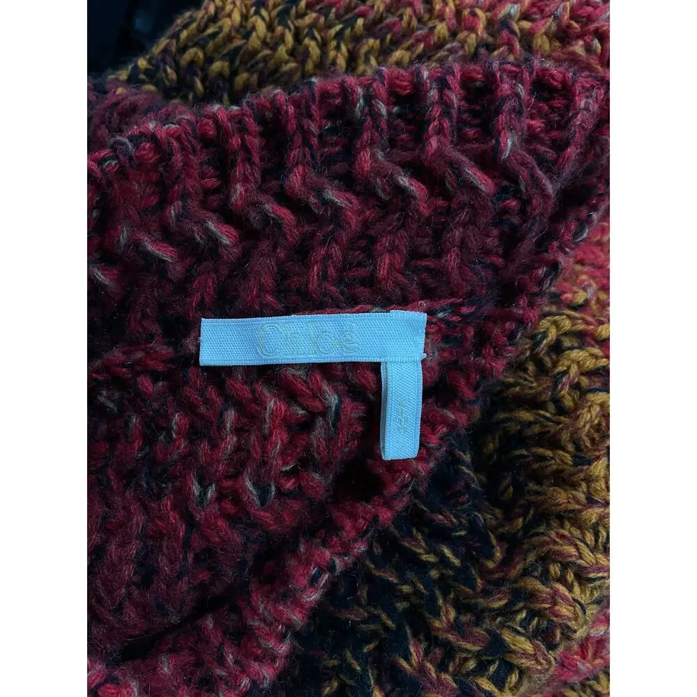 Chloe Striped Multi Cashmere Sweater Size XS